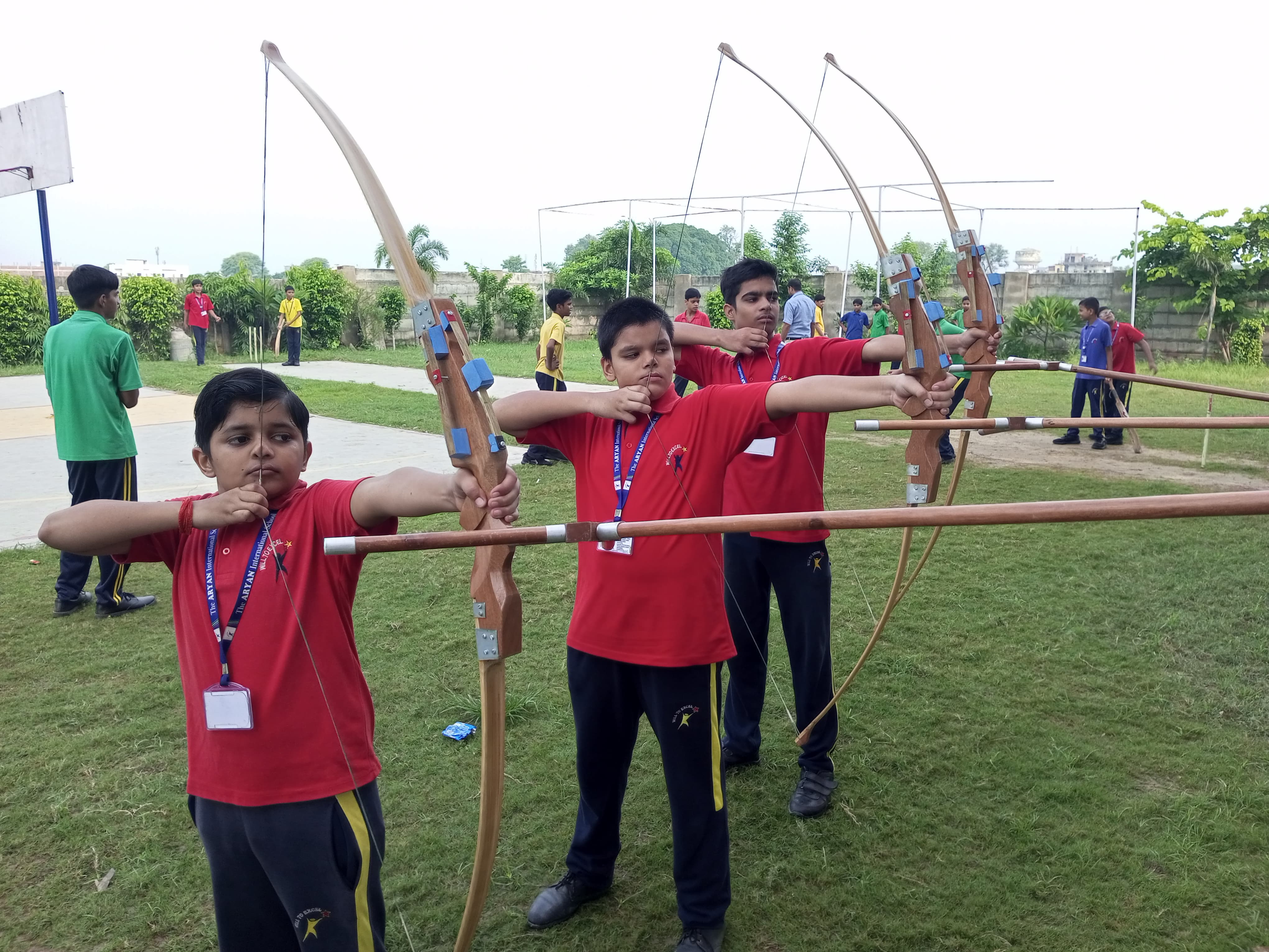 Students participating in sports